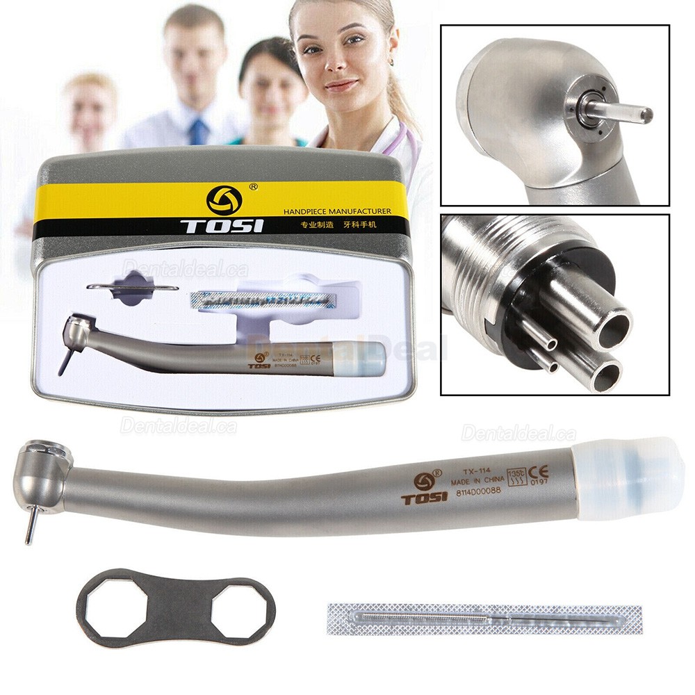 TOSI TX-114 Dental High Speed Turbine Handpiece Push Button 4 Holes